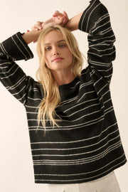 By the Rules Striped Split-Sleeve Sweater - ShopPromesa