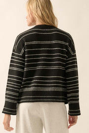 By the Rules Striped Split-Sleeve Sweater - ShopPromesa