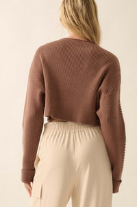 Stitch Perfect Cropped Blanket Stitch Sweater - ShopPromesa