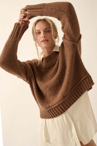 Best Life Exposed-Seam Chunky Knit Sweater - ShopPromesa