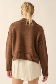 Best Life Exposed-Seam Chunky Knit Sweater - ShopPromesa