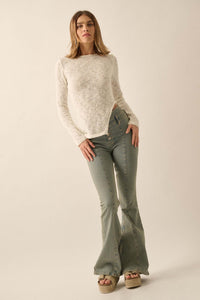 Full Tilt Asymmetrical Ribbed Knit Sweater - ShopPromesa