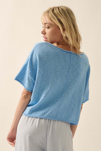 Breathing Room Slub Knit Short-Sleeve Sweater - ShopPromesa