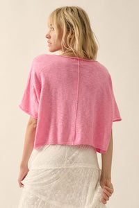 Breathing Room Slub Knit Short-Sleeve Sweater - ShopPromesa