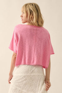 Breathing Room Slub Knit Short-Sleeve Sweater - ShopPromesa