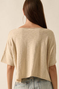 Breathing Room Slub Knit Short-Sleeve Sweater - ShopPromesa