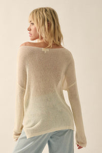 Sheer We Go Lightweight Knit Loose-Fit Sweater - ShopPromesa