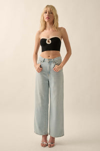 Heating Up Rib-Knit Keyhole Tube Top - ShopPromesa