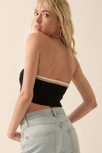 Heating Up Rib-Knit Keyhole Tube Top - ShopPromesa