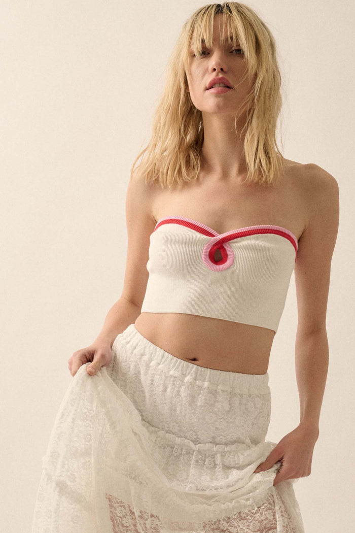 Heating Up Rib-Knit Keyhole Tube Top - ShopPromesa