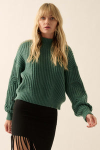 By the Seashore Pointelle Detail Rib-Knit Sweater - ShopPromesa