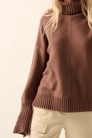 Inside Out Split-Sleeve Turtleneck Sweater - ShopPromesa