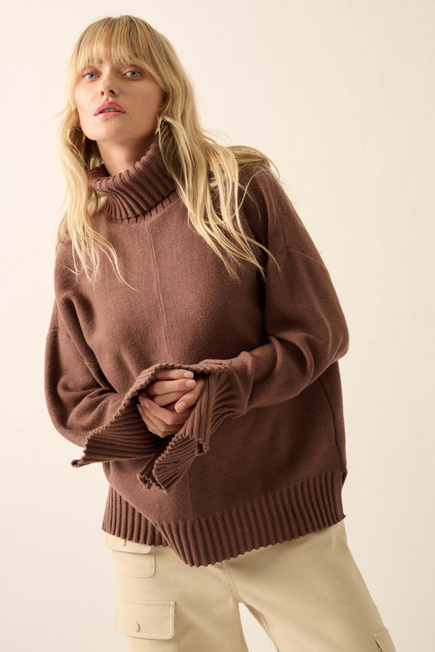 Inside Out Split-Sleeve Turtleneck Sweater - ShopPromesa