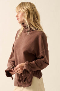 Inside Out Split-Sleeve Turtleneck Sweater - ShopPromesa