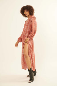 Wayfaring Heart Paisley-Print Maxi Dress - ShopPromesa