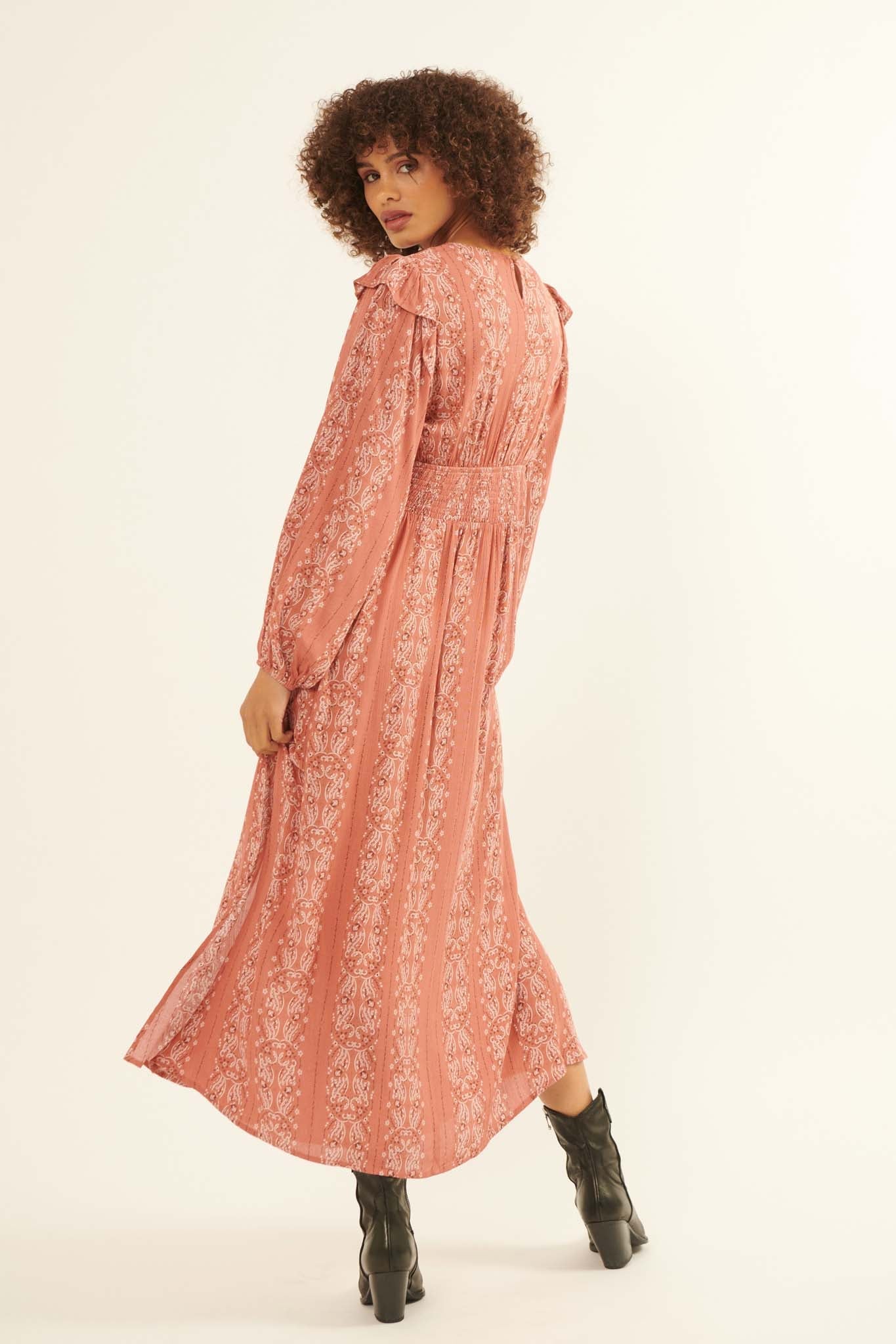 Wayfaring Heart Paisley-Print Maxi Dress - ShopPromesa