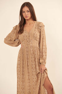 Wayfaring Heart Paisley-Print Maxi Dress - ShopPromesa