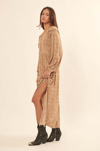 Wayfaring Heart Paisley-Print Maxi Dress - ShopPromesa