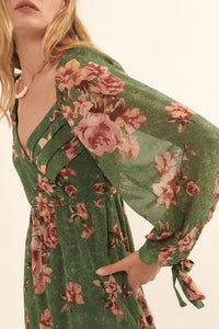 Enchanting Blooms Floral Chiffon Mini Dress - ShopPromesa