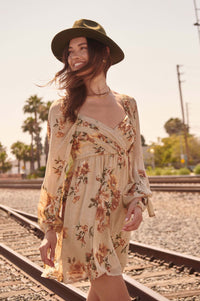 Enchanting Blooms Floral Chiffon Mini Dress - ShopPromesa