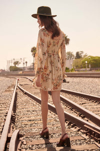 Enchanting Blooms Floral Chiffon Mini Dress - ShopPromesa