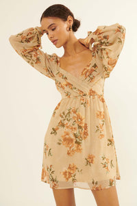 Enchanting Blooms Floral Chiffon Mini Dress - ShopPromesa