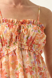 Darling Clementine Floral Chiffon Mini Sundress - ShopPromesa