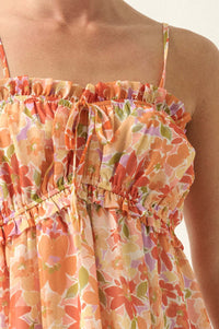 Darling Clementine Floral Chiffon Mini Sundress - ShopPromesa