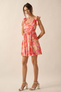 Sherbet Sunday Floral Paisley Tiered Mini Sundress - ShopPromesa