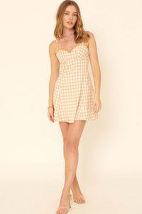 Meet Cute Gingham Sweetheart Mini Dress - ShopPromesa