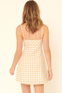 Meet Cute Gingham Sweetheart Mini Dress - ShopPromesa