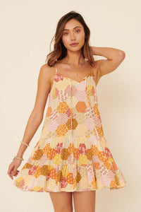 Quilty Pleasures Patchwork-Print Mini Dress - ShopPromesa