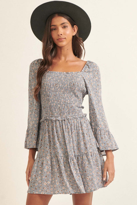 Blooming Meadow Smocked Floral Mini Dress - ShopPromesa