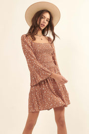 Blooming Meadow Smocked Floral Mini Dress - ShopPromesa