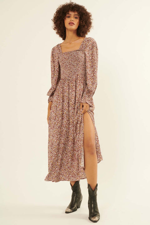 Wildflower Junction Smocked Floral Maxi Dress - ShopPromesa