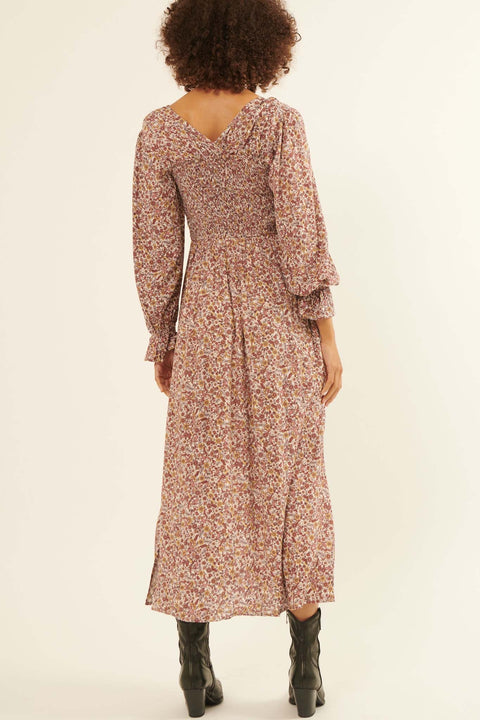 Wildflower Junction Smocked Floral Maxi Dress - ShopPromesa