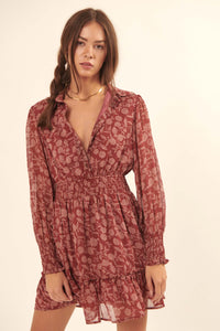 Sweet Season Floral Chiffon Mini Dress - ShopPromesa