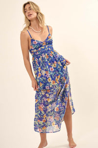 Caribbean Dream Floral Chiffon Maxi Sundress - ShopPromesa