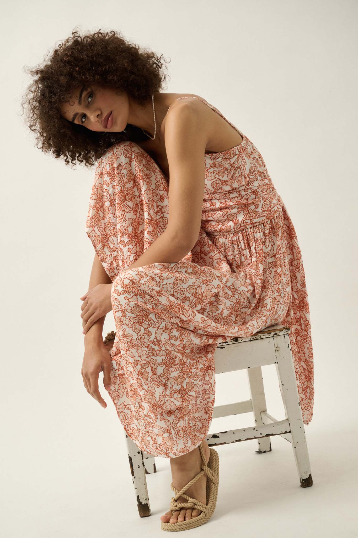 Beguiling Blossoms Floral Wrapped-Bodice Maxi Dress - ShopPromesa