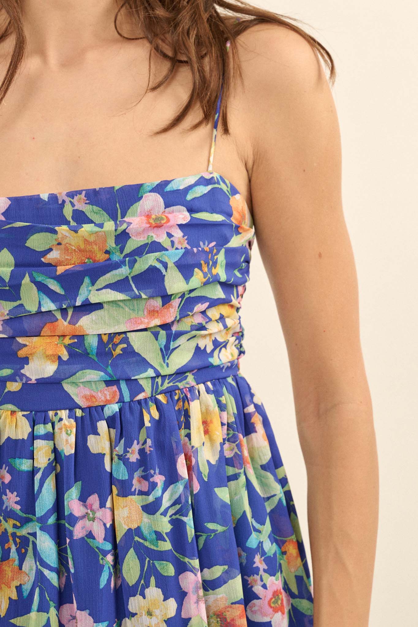 Jamaican Me Crazy Floral Chiffon Mini Sundress - ShopPromesa