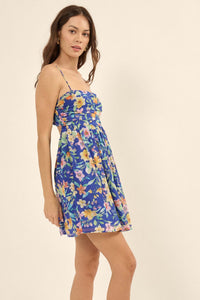 Jamaican Me Crazy Floral Chiffon Mini Sundress - ShopPromesa