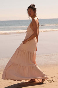 Beautiful You Tiered Crepe Halter Maxi Dress - ShopPromesa