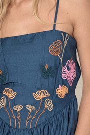 Garden Girl Embroidered Babydoll Mini Dress - ShopPromesa