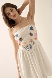 Garden Girl Embroidered Babydoll Mini Dress - ShopPromesa