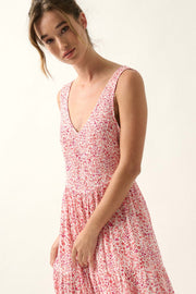 Pure Bliss Smocked Floral Open-Back Maxi Dress - ShopPromesa