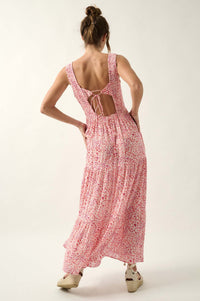 Pure Bliss Smocked Floral Open-Back Maxi Dress - ShopPromesa