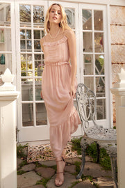 All My Heart Ruffled Lace-Trim Maxi Dress - ShopPromesa