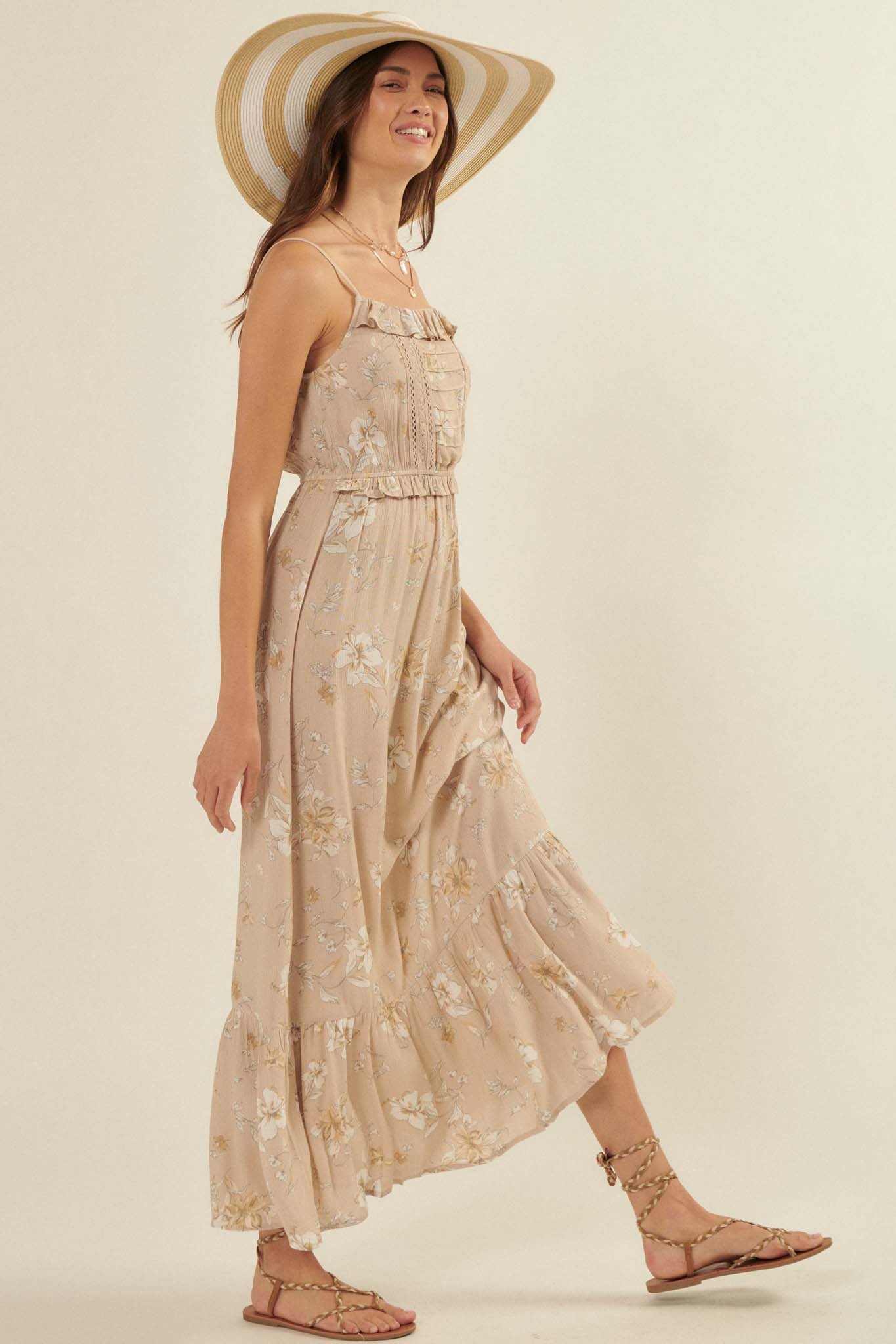 Thinking of You Ruffled Floral Maxi Dress - ShopPromesa