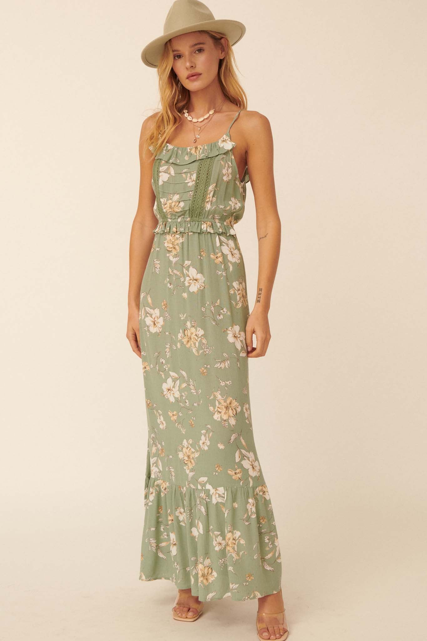 Thinking of You Ruffled Floral Maxi Dress - ShopPromesa