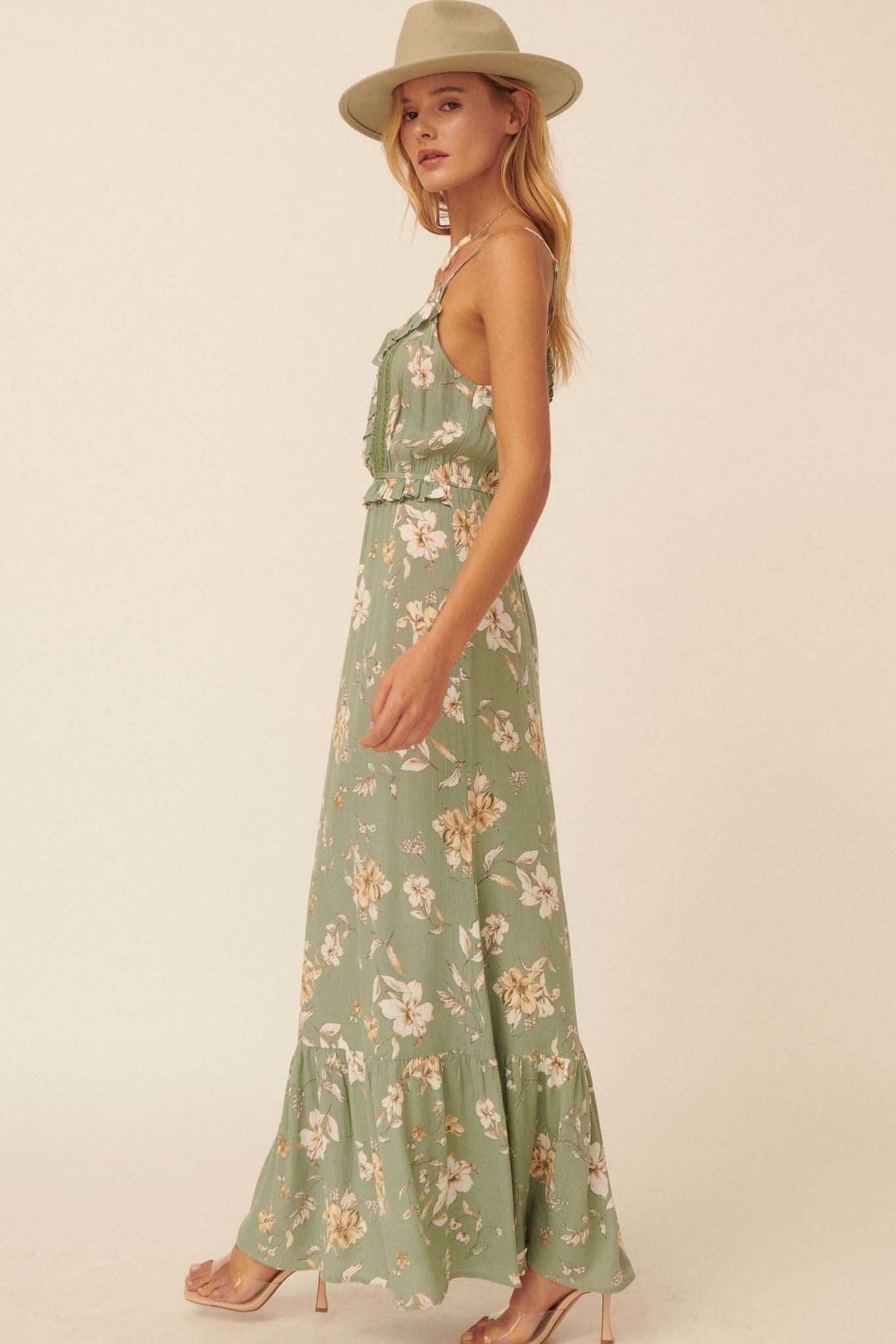 Thinking of You Ruffled Floral Maxi Dress - ShopPromesa